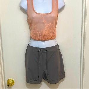 Avia Athletic shorts with cinch waist and breathable knitted bottoms +2 pockets